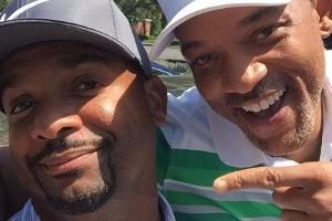 Alfonso Ribeiro und Will Smith freuen sich über ihr Wiedersehen