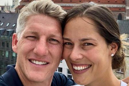 Endlich wieder in München: Schweini und seine Ana