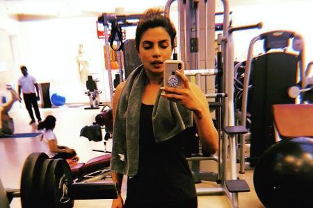 Priyanka Chopra im Fitness-Studio