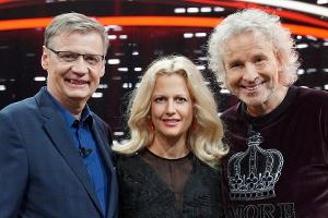 "Denn sie wissen nicht, was passiert": Günther Jauch (l.), Barbara Schöneberger und Thomas Gottschalk