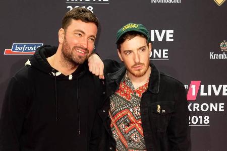 Marteria (l.) und Casper bei der 