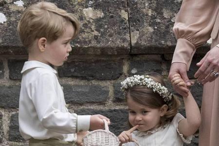 Prinz George und Prinzessin Charlotte bei der Hochzeit ihrer Tante, Pippa Middleton, im Mai 2017