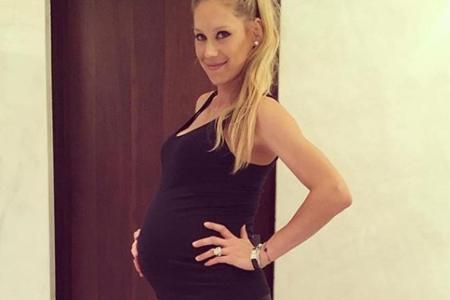 So sah Anna Kournikova in der 37. Schwangerschaftswoche aus