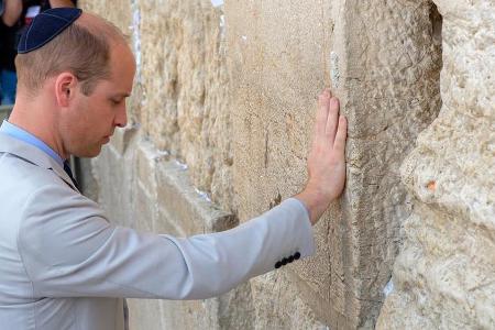 Prinz William an der Klagemauer