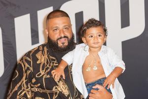 Früh übt sich: DJ Khaled mit seinem einjährigen Sohn Asahd auf dem roten Teppich