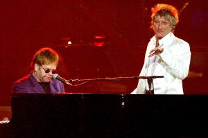 Elton John (l.) und Rod Stewart sind seit Jahren befreundet