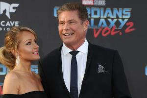 David Hasselhoff und Hayley Roberts bei der Premiere von "Guardians of the Galaxy Vol. 2"