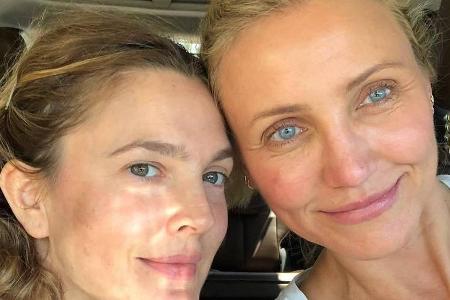 Zwei natürliche Schönheiten: Drew Barrymore mit Freundin Cameron Diaz