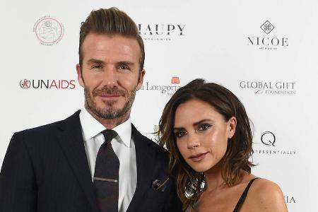 David und Victoria Beckham fiebern mit der englischen Fußball-Nationalmannschaft mit
