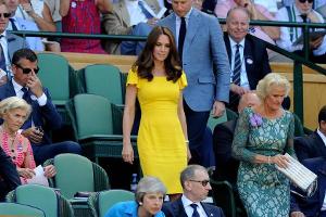 Herzogin Kate gemeinsam mit Prinz William beim Tennisfinale der Männer in Wimbledon