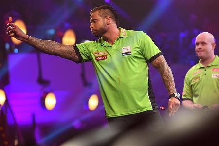 Können Tim Wiese (l.) und Michael van Gerwen ihren Titel verteidigen?