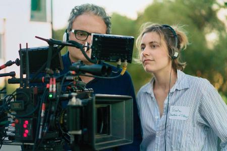 Greta Gerwig bei den Dreharbeiten zu 