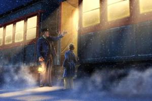 "Der Polarexpress": Als der Junge  den Schaffner fragt, wohin die Reise geht, sagt ihm dieser: "Zum Nordpol natürlich, dies ...