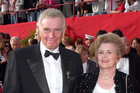 Charlton Heston und seine Frau Lydia Clarke bei den 73. Academy Awards im Jahr 2001