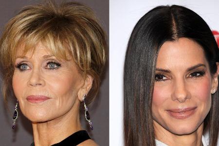 Gehören auch zur Liste der Oscar-Präsentatoren: Jane Fonda (l.) und Sandra Bullock