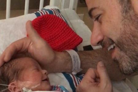 Jimmy Kimmel mit seinem neugeborenen Sohn Billy
