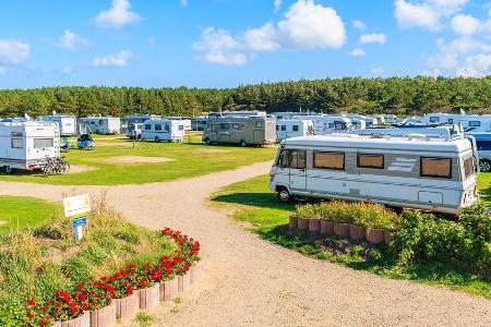 Sehr idyllisch: Ein Campingplatz auf der Insel Sylt