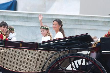 Pippa Middleton auf der Hochzeit von William und Kate im Jahr 2011