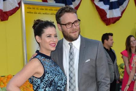 Seth Rogen mit seiner Frau Lauren Miller bei der 