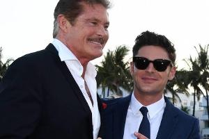 David Hasselhoff und Zac Efron bei der "Baywatch"-Premiere