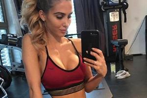 Im Fitnessstudio schuftet Ann-Kathrin Brömmel für ihren Traumkörper