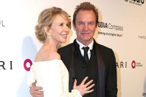 Sting und seine Ehefrau Trudie Styler bei Elton Johns Oscar-Party im Februar 2017