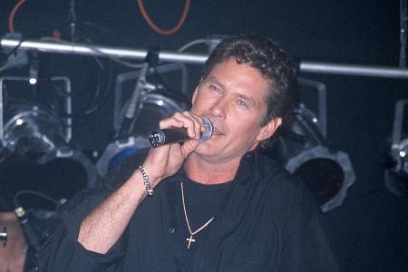 Der junge David Hasselhoff bei einem Auftritt in L.A.