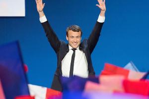 Allgemeines Aufatmen über die Wahl von Präsident Emmanuel Macron