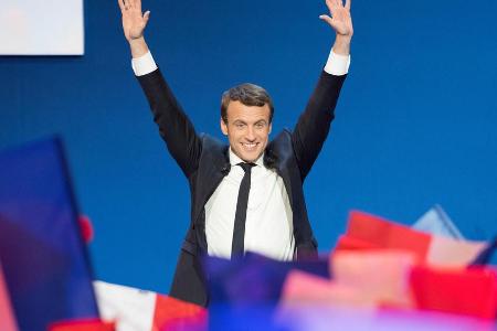 Allgemeines Aufatmen über die Wahl von Präsident Emmanuel Macron