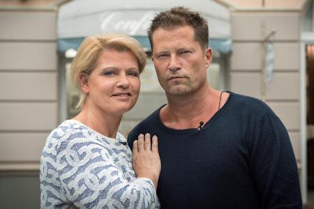 Til Schweiger (r.) und Andrea Spatzek in der WDR-Sendung 