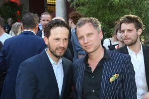 Robert Stadlober (re.) und Franz Dinda am Dienstag in München - sie werden in der neuen Serie "Das Boot" mitspielen