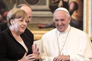 Verstehen sich gut: Angela Merkel und Papst Franziskus