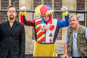 "Tatort: Gott ist auch nur ein Mensch": Kommisar Frank Thiel (Axel Prahl, r.) und Prof. Karl-Friedrich Boerne (Jan Josef Lie...