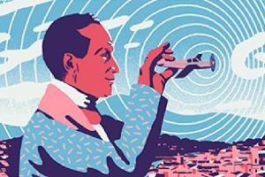 So sieht das Google Doodle zu Ehren des 214. Geburtstags von Christian Doppler aus