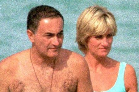Prinzessin Diana und Dodi Al-Fayed wenige Tage vor ihrem Tod während eines Urlaubes in Italien