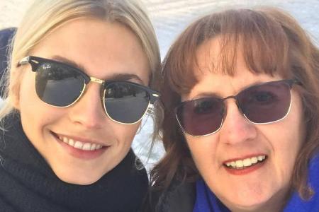 Lena Gercke (links) mit ihrer besten Freundin - ihrer Mama