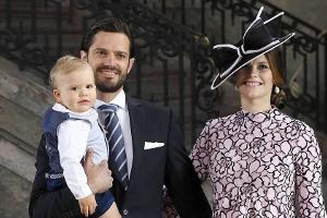 Prinzessin Sofia mit Ehemann Prinz Carl Philip und Sohn Alexander