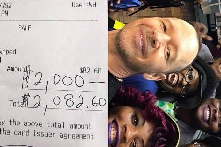 Die Angestellten des Waffle House freuen sich über das Mega-Trinkgeld von Donnie Wahlberg