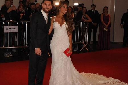 Lionel Messi und seine Frau Antonella