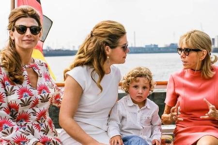 First Ladys unter sich (v.l.): die Argentinierin Juliana Awada, Gregoire Trudeau mit Söhnchen Hadrian aus Kanada und Frankre...
