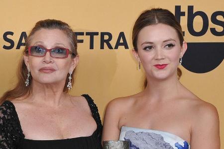 Carrie Fisher (l.) mit ihrer Tochter Billie Lourd im Jahr 2015
