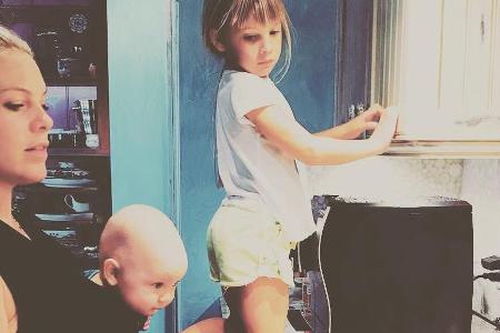 Hat alles fest im Griff: Pink