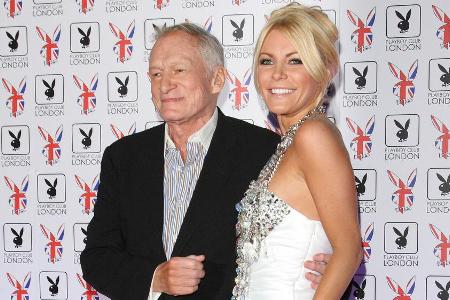 Hugh Hefner und Crystal Harris bei Eröffnung des Playboy-Clubs in London 2011