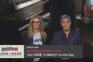Auch Julia Roberts und George Clooney sammelten bei "Hand in Hand"
