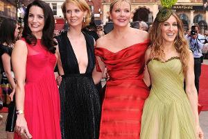 Kristin Davis, Cynthia Nixon, Kim Cattrall und Sarah Jessica Parker bei der Premiere von "Sex and the City" 2008