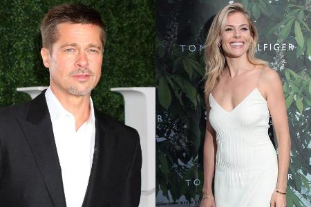 Sollen angeblich heftig geflirtet haben: Brad Pitt und Sienna Miller