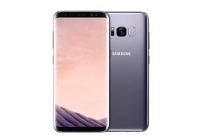Das Galaxy S8 in der Version "Orchid Grey"