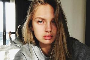 Das niederländische Model Romee Strijd sieht auch am Morgen und ganz ohne Make-up frisch und sexy aus