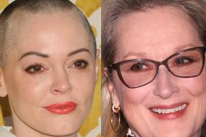 Meryl Streep (r.) möchte die Kritik von Rose McGowan nicht ignorieren