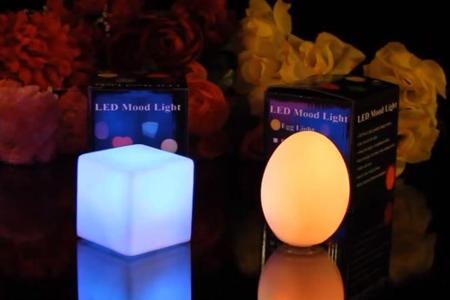 Natürlich gibt es auch Ei-Lampen: so zum Beispiel die 